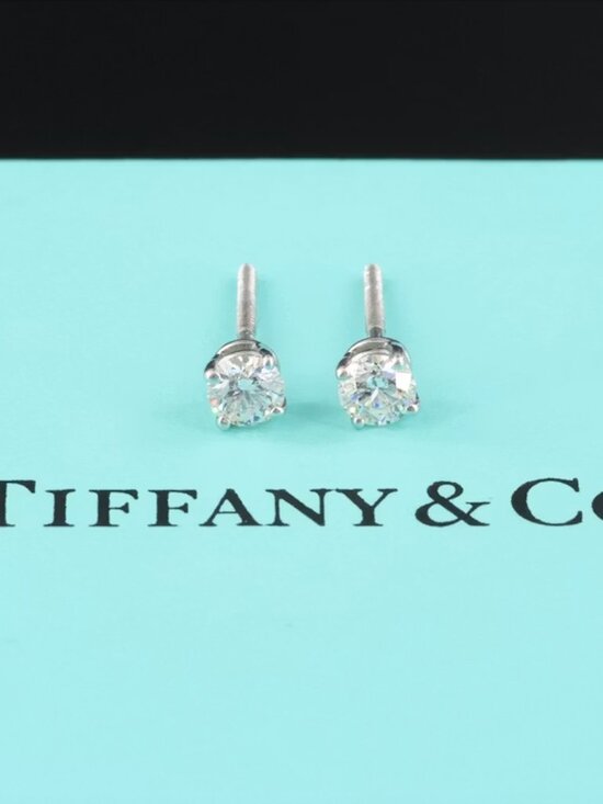 Tiffany & Co. Jewelry - Tiffany & Co. Platinum 0.36 CTW Diamond Solitaire Stud Earrings